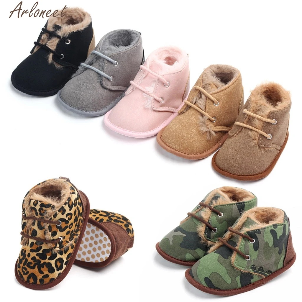 

ARLONEET Newborn Girls Shoes Warm Patchwork Anti-Slip First Walkers baby girl shoes baby shoes girls 1 year winter baby shoe