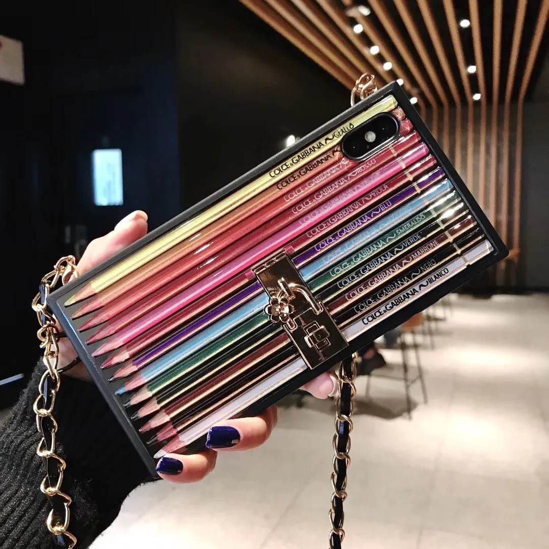 

Fashion Crossbody Wallet Case for Iphone XR XS MAX 6 7 8 Plus Cover Long Shoulder Strap Chain for Iphone 6 7 8 X XS Phone Case