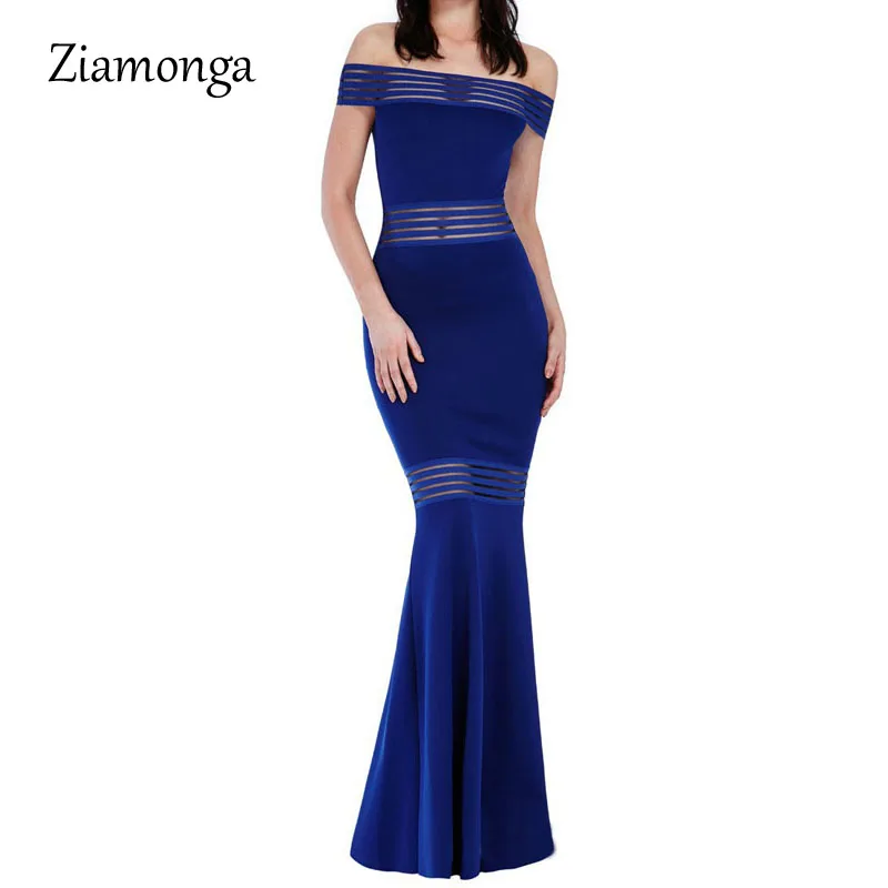 Ziamonga, женское сексуальное платье, Vestido Longo, Мода, с вырезом лодочкой, с открытыми плечами, длина до пола, длинные платья для вечеринок, Robe Femme S2327