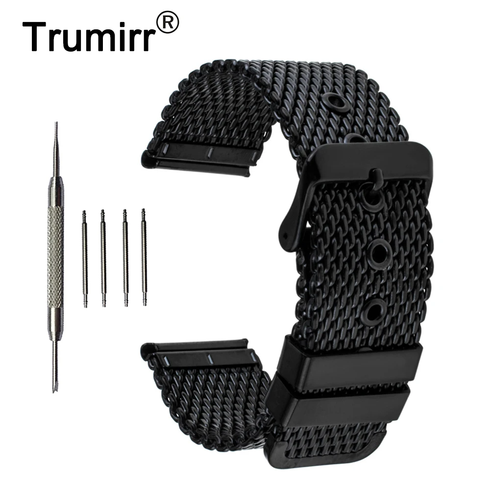 

20mm 22mm Milanese Strap for Timex Expedition Weekender Watch Band Mesh Stainless Steel Bracelet Men Women Black Silver