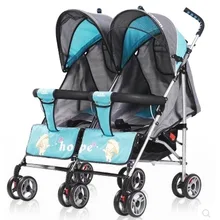 Direct sale new style Twins baby stroller light folding umbrella car shock absorbers four seasons double