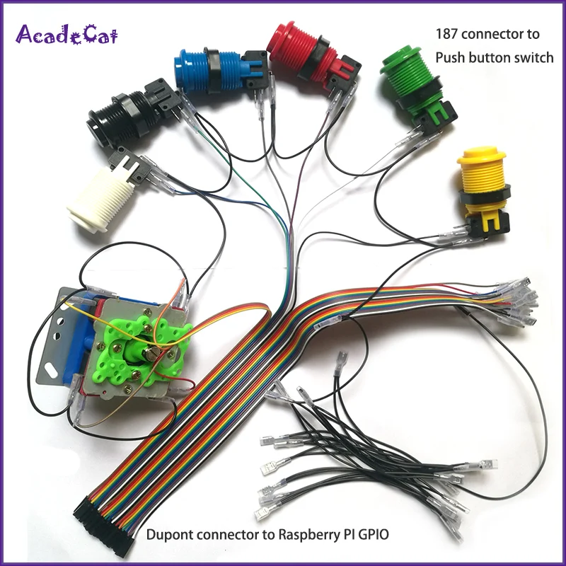 DuPont провода жгут для DIY аркадная машина проект 2 игрока кнопка и джойстик провода raspberry pi ar