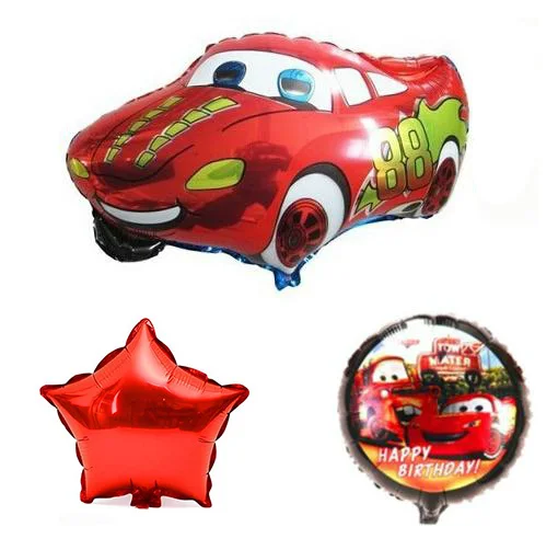 3 шт. автомобиля Фольга Шарики детей баллоны с днем рождения украшение для