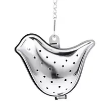 1 шт. чайное ситечко из нержавеющей стали в форме птицы, ПЕРФОРИРОВАННОЕ ситечко для трав и специй, фильтр с листьями, ракета, чайный горшок, чайные инструменты