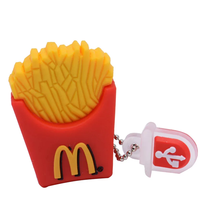 B JASTER модный креативный силикагель U диск картофель фри, мороженое, шоколад USB 2,0 4 ГБ 128 ГБ 16 ГБ 32 ГБ 64 Гб USB флеш-накопитель - Цвет: B