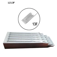 50 шт./кор. 13F Одноразовые стерилизованные иглы татуировки плоским иглы 316 Нержавеющая сталь для татуировки Советы татуировки питания захвата