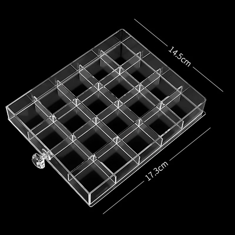 

Transparent Nail Art Storage Box 5 Layer 100 Grid Large Capacity Organizer Case for Manicure Tool OR88