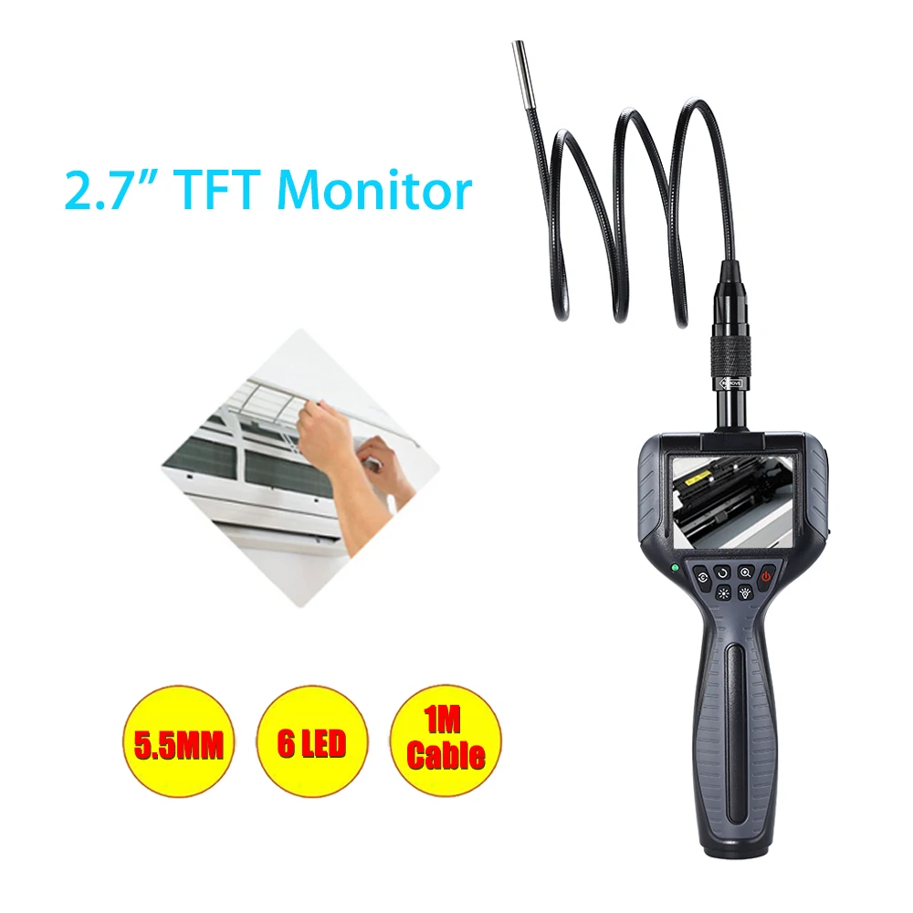 

Endoscopique 5.5mm Lens Endoscope 1M Snake Tube Pipe Borescope Inspection Surveillance Inspector Video Diagnostic Camera