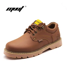 Популярные мужские ботинки мужские кожаные ботинки высокого качества новые деловые повседневные ботинки на плоской подошве осенне-зимние ботильоны