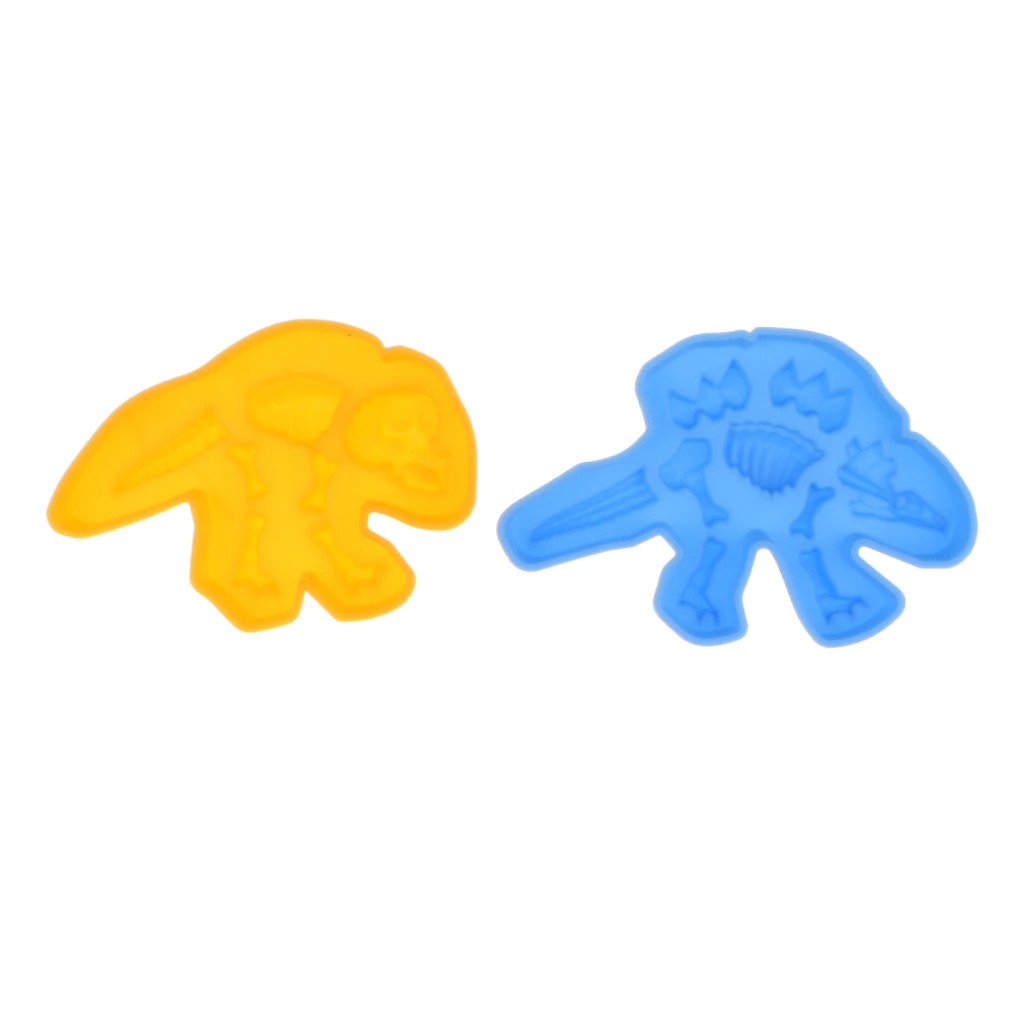 4Pcs Dinosaur Bone Mold Toy for Toddlers, Kids Summer Beach Sandcastle Toy for Fun - Size 11 x 8 x 1 cm/ 4.33 x 3.15 x 0.39 in