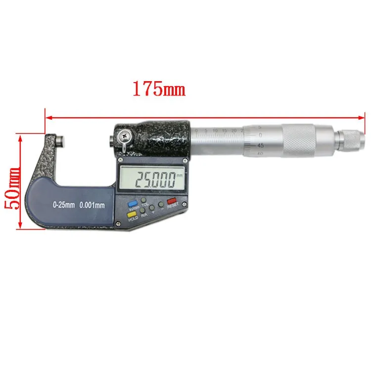 Цифровой микрометр 0-25 мм 0,001 мм метрический/дюймовый электронный Внешний Micrometro Твердосплавный Наконечник