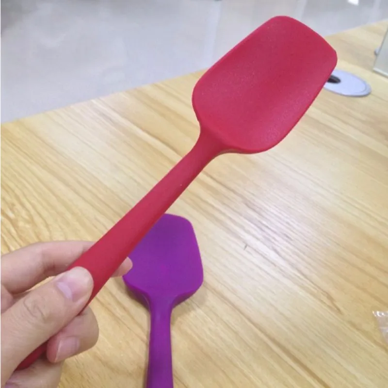 Прочные инструменты универсальная термостойкая интегрированная ручка Силиконовая ложка лопатка-скребок для мороженого, торта кухонный инструмент посуда L1