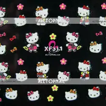 Рисунок «Hello Kitty» 3D Дизайн ногтей Наклейки A_Grade 250 шт. смешивания Стиль ногтей Наклейки для Гвозди