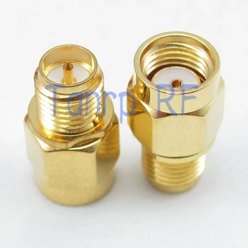 

Wholesale 10PCS/lots RP-SMA male plug to RP-SMA female jack straight RF coaxial connector adapter cable