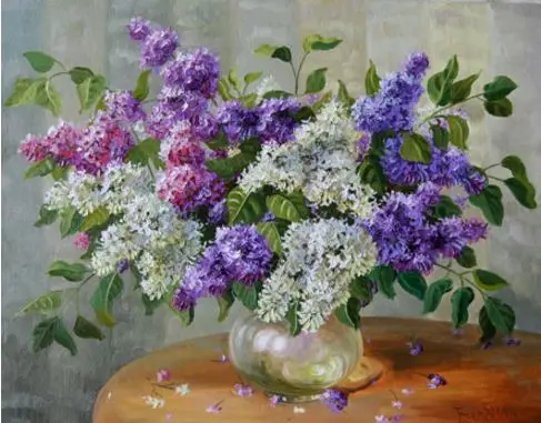 DIY 5D Diamond Mosaic Cross Stitch Flowers Handmade Crafts Full Square Diamond Painting Purple Lavender Patterns3