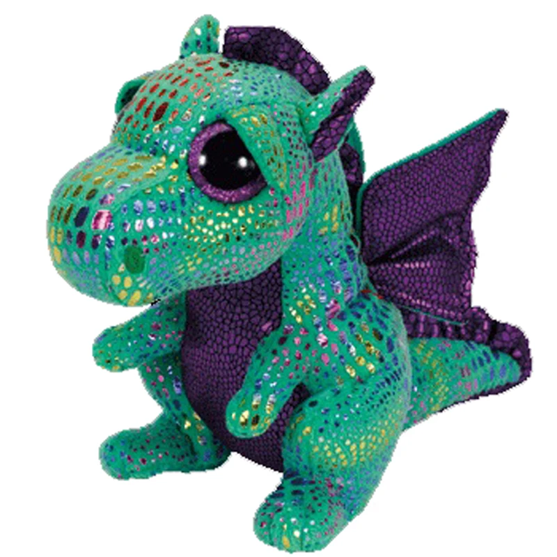 

Ty Beanie Boos Cinder The Green Dragon Plush Doll Toys 15cm