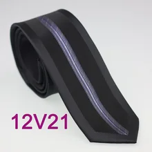 YIBEI coahella Ties тонкий черный галстук с воротником, окаймленный фиолетовыми вертикальными полосками, узкие галстуки для взрослых, тканый галстук, жаккардовый 6 см