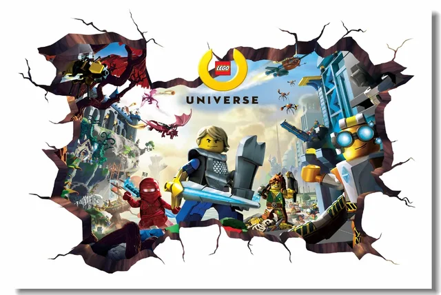 Best Price Custom Canvas Wall Decal Lego Universe Poster Lego Universe Game Wallpaper 3D Window Wall Sticker Mural Dining Room Decor #0779# Best Price Custom Canvas Wall Decal Lego Universe Poster Lego Universe Game Wallpaper 3D Window Wall Sticker Mural Dining Room Decor #0779#