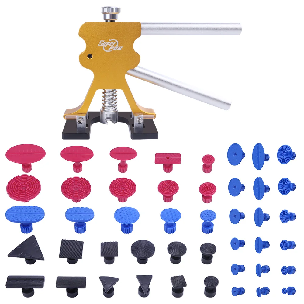 

Super PDR Tools Auto Dent Pullers Suction Cup Glue Tabs Paintless Dent Repair Tools Hand Tools Set Ferramentas Dent Removal Kits