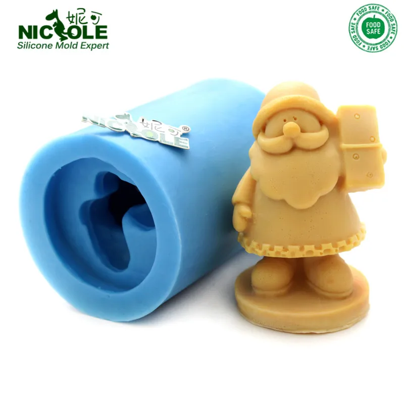 

Free shipping Nicole 3D Father Christmas Santa Claus Soap Mold DIY Resin,Clay Crafts Mould Jelly Pudding Mold,Chocolate Mold