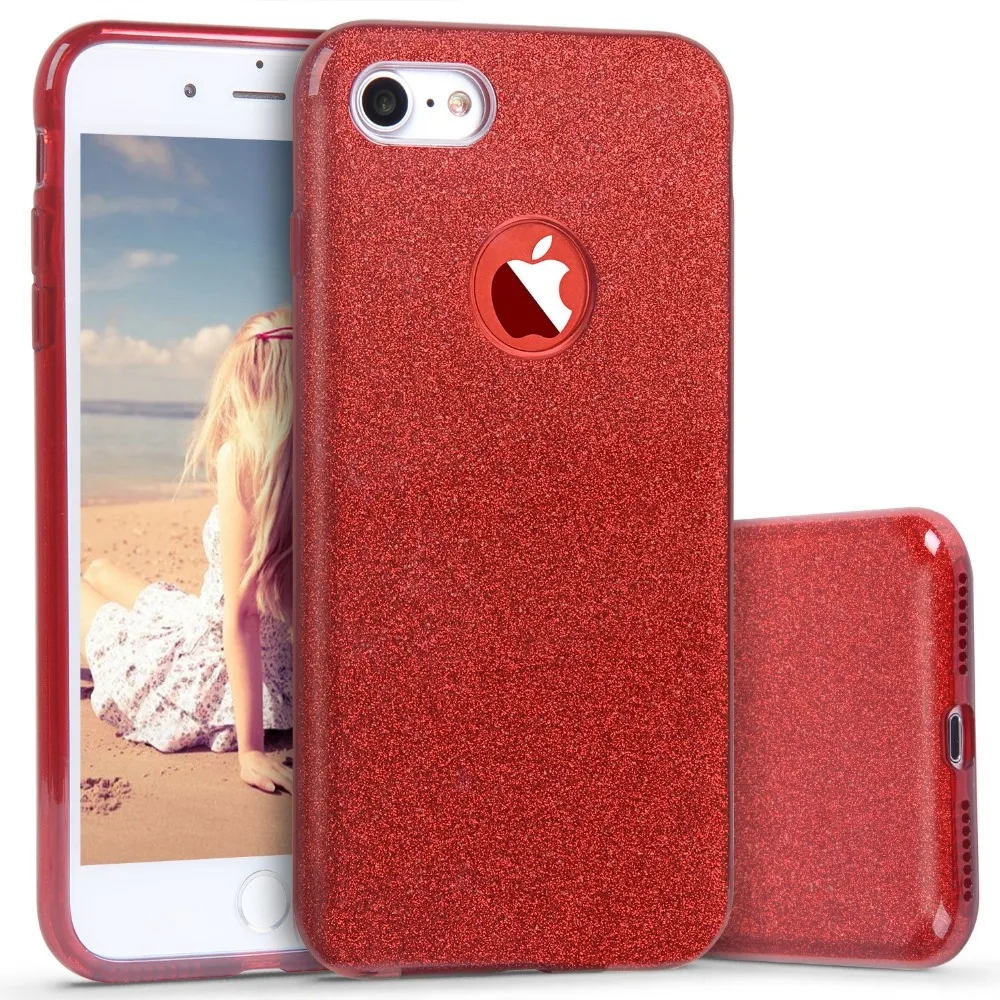 Для iPhone 7 8 плюс 6 S Plus Роскошный Блеск Искра Bling чехол для X 5 5S SE телефона |