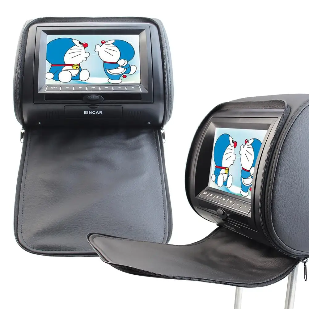 Excellent Black Dual Headrest Pair of Car Pillow headrest Monitor DVD Player Twin Digital Screens USB SD IR FM Transmitter 32 Bit Games 2 Excellent Black Dual Headrest Pair of Car Pillow headrest Monitor DVD Player Twin Digital Screens USB SD IR FM Transmitter 32 Bit Games 2