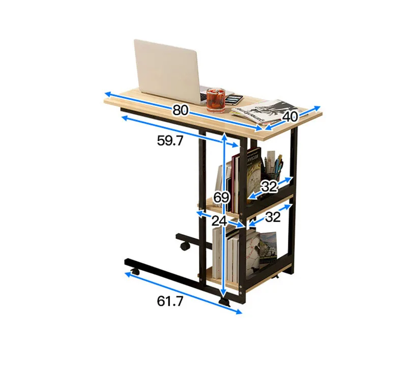 Модный универсальный боковой стол прикроватный стол для ноутбука домашний простой компьютерный стол складной мобильный маленький стол с