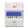 Din Rail 3 Phase 4 Wire Electronic Watt Power Consumption Energy Meter Wattmeter kWh 5-80A 380V AC 50Hz LCD Backlight Display ► Photo 1/6