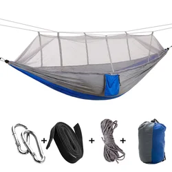 Ztgs – hamac Portable avec moustiquaire pour 1 à 2 personnes, lit balançoire de Camping en plein air, tissu Parachute haute résistance, couchage pour chasse 