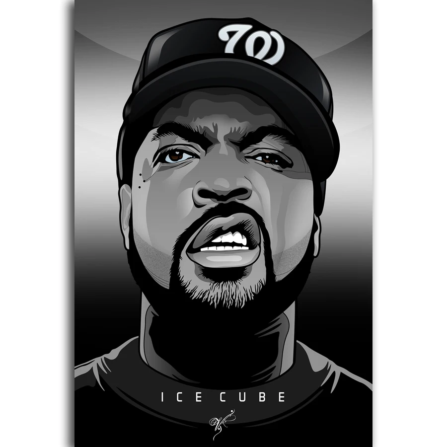 FX1167 Hot Ice Cube Rap Hip Hop NWA Rap Music Album Cover Star Rapper