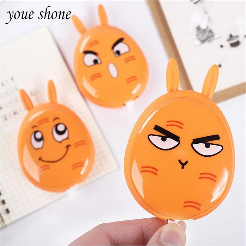 

1 Piece Correction Belt Cute Carrots Funny Creative Large Capacity Altered Tape Korea Small Fresh Student Supplies YOUE SHONE