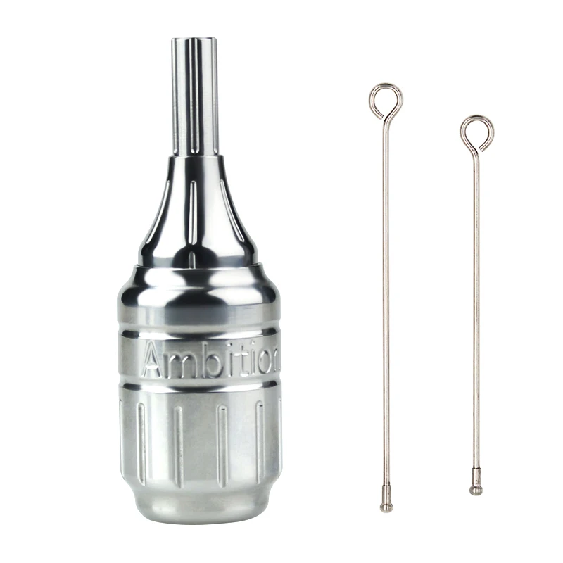  New Adjustable 28mm Stainless Steel Tattoo Machine Cartridge Grip Tattoo Grip Supply Wholesale