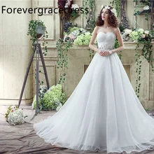 Forevergracedress Cheap High Quality Wedding Dress Sweetheart Sleeveless Applique Long Bridal Gown Plus Size Custom Made