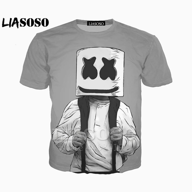 

LIASOSO 2018 New Harajuku Hip Hop DJ Singer Marshmello 3D Print T-shirt/Hoodie/Sweatshirt Unisex Music Tees Shirts Tops A047-68