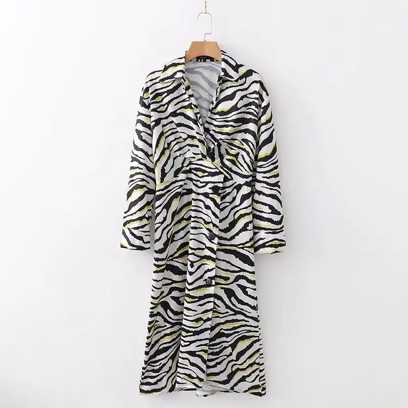 

Fashion Women XD38-2290 European and American fashion zebra print dress