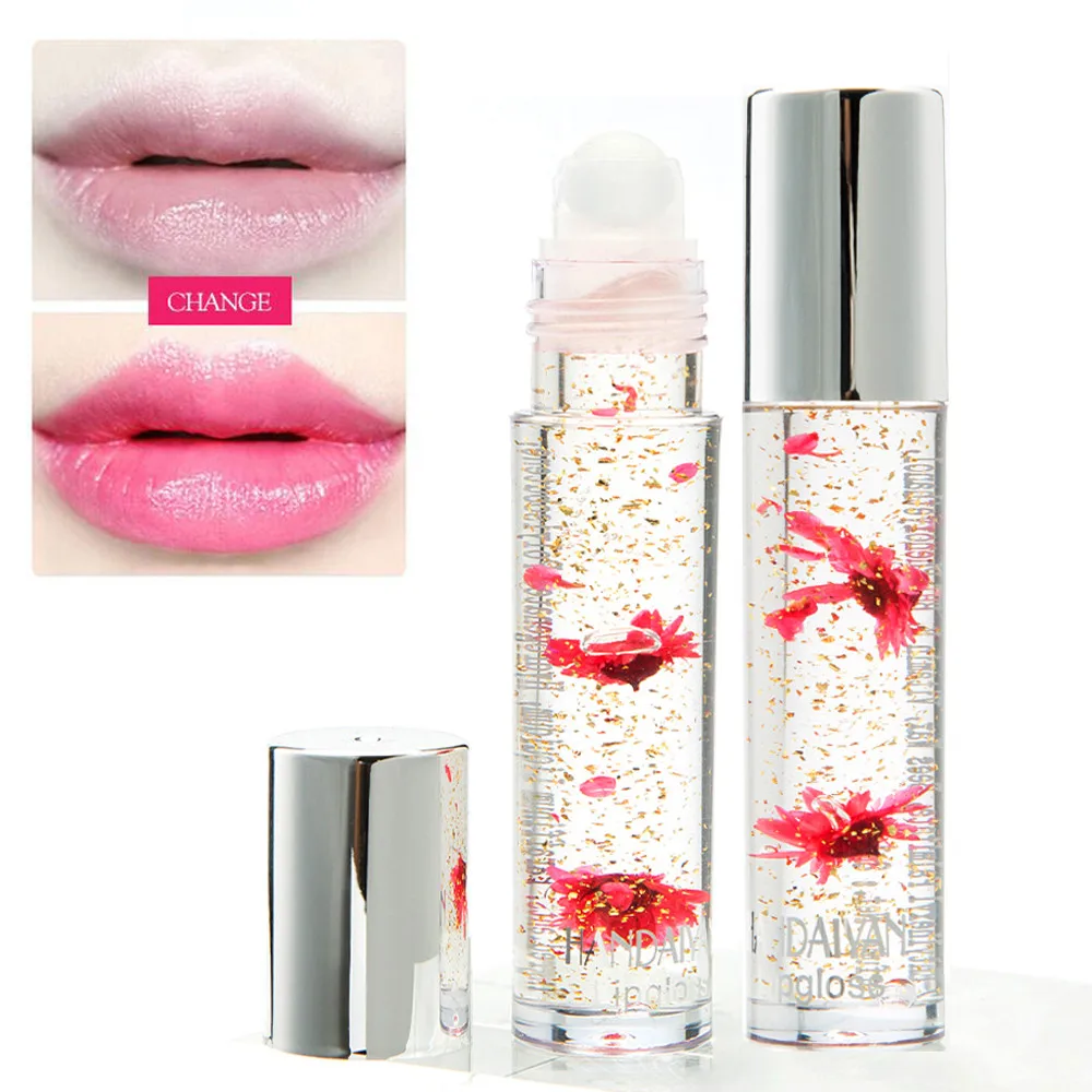 

Bright Flower Crystal Jelly Lipstick Magic Temperature Change Color Lip Makeup Red Color Lip Matte Lipstick Lips Waterproof