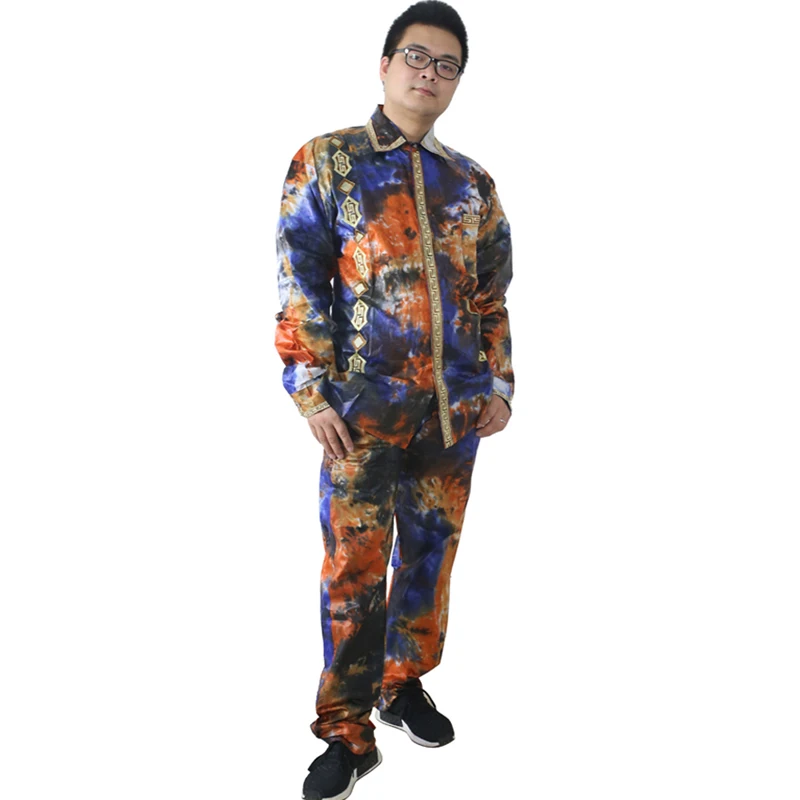 

MD african men shirts with pants sets africa men clothes bazin riche african shirt designs african 2019 latest men clothing set