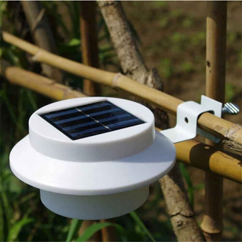 waterproof led solar powered fence gutter solar light for garden yard tree solar lamp14