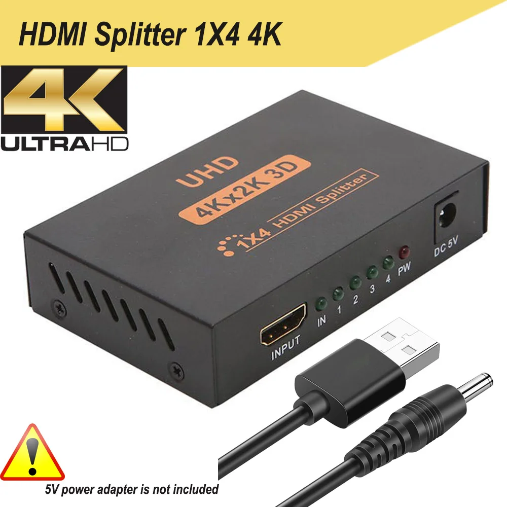 4K HDMI разветвитель 1 в 4 из 4 к 1080P HDMI 1X4 разветвитель 1X2 для ПК ноутбука STB DVD UHD tv