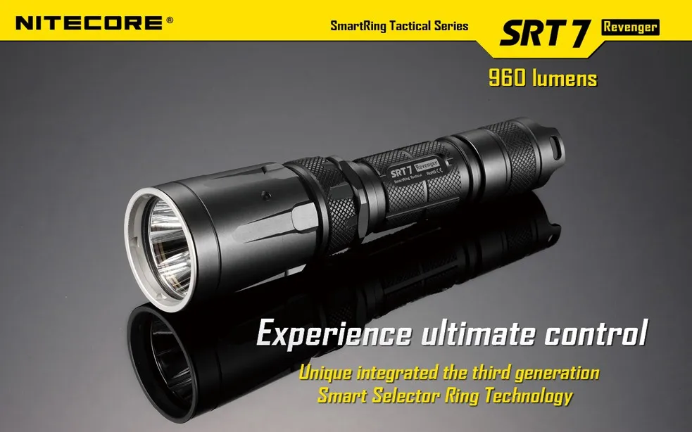 Nitecore SRT7 фонарик Cree XM-L2 960lm умный кольцо селектор Поиск Факел Цвет зеленый, Синий Красный W/Nitecore nl189 18650 3400 мАч аккумулятор