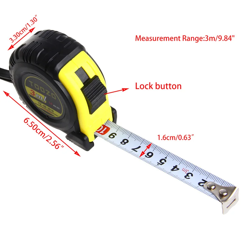 3 м Профессиональный автоматический замок измерительная лента деревообрабатывающий инструмент-Y103