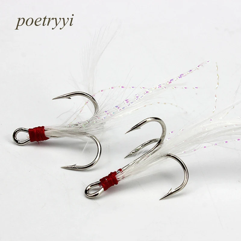 

POETRYYI Fishhooks For Swivel Fishing Gold-plated Fish Skin Fishy Smell Pesca Combination String Hook With Small Hook 40