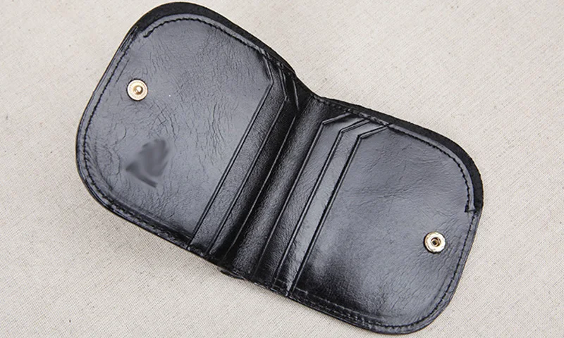 AETOO женский кожаный мини-кошелек, ультратонкий короткий кожаный просто бумажник