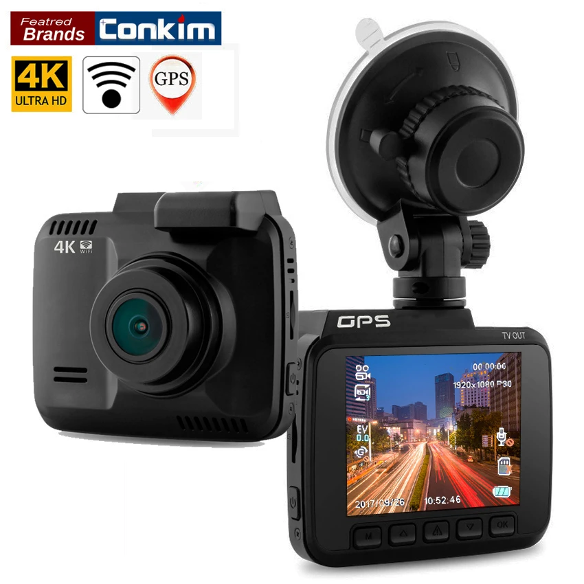 Conkim Dash Cam Novatek 96660 Wifi Car font b Camera b font GPS Tracker 4K Ultra