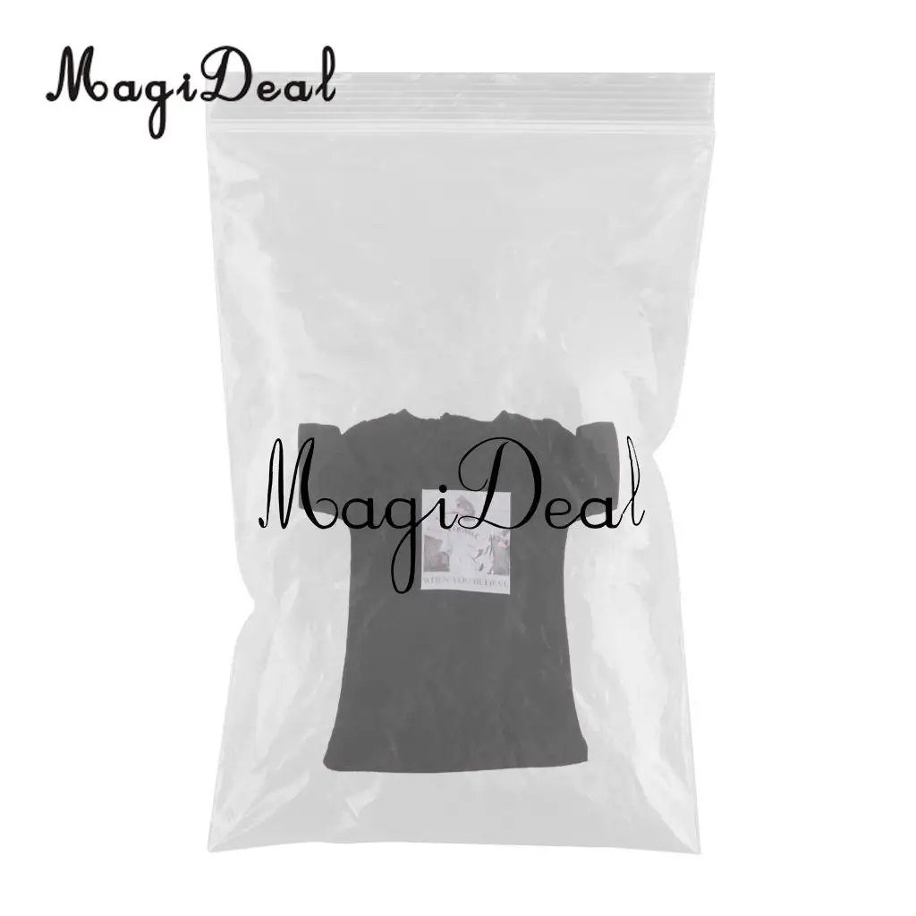 Cute Girl Doll Printing Long T-Shirt Short Sleeve for 1/6 Blythe Doll Dress Up Accessory