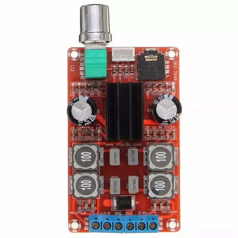Tpa3116D2 2X50W плата цифрового усилителя мощности от 5 В до 24 двухканальный стерео