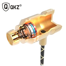 QKZ X5 Auriculares Últimas Original Marca Super Bass En La Oreja Los Auriculares con Micrófono de 3.5mm Chapado En Oro de Alta Fidelidad Go Pro Auriculares Música Eearphone