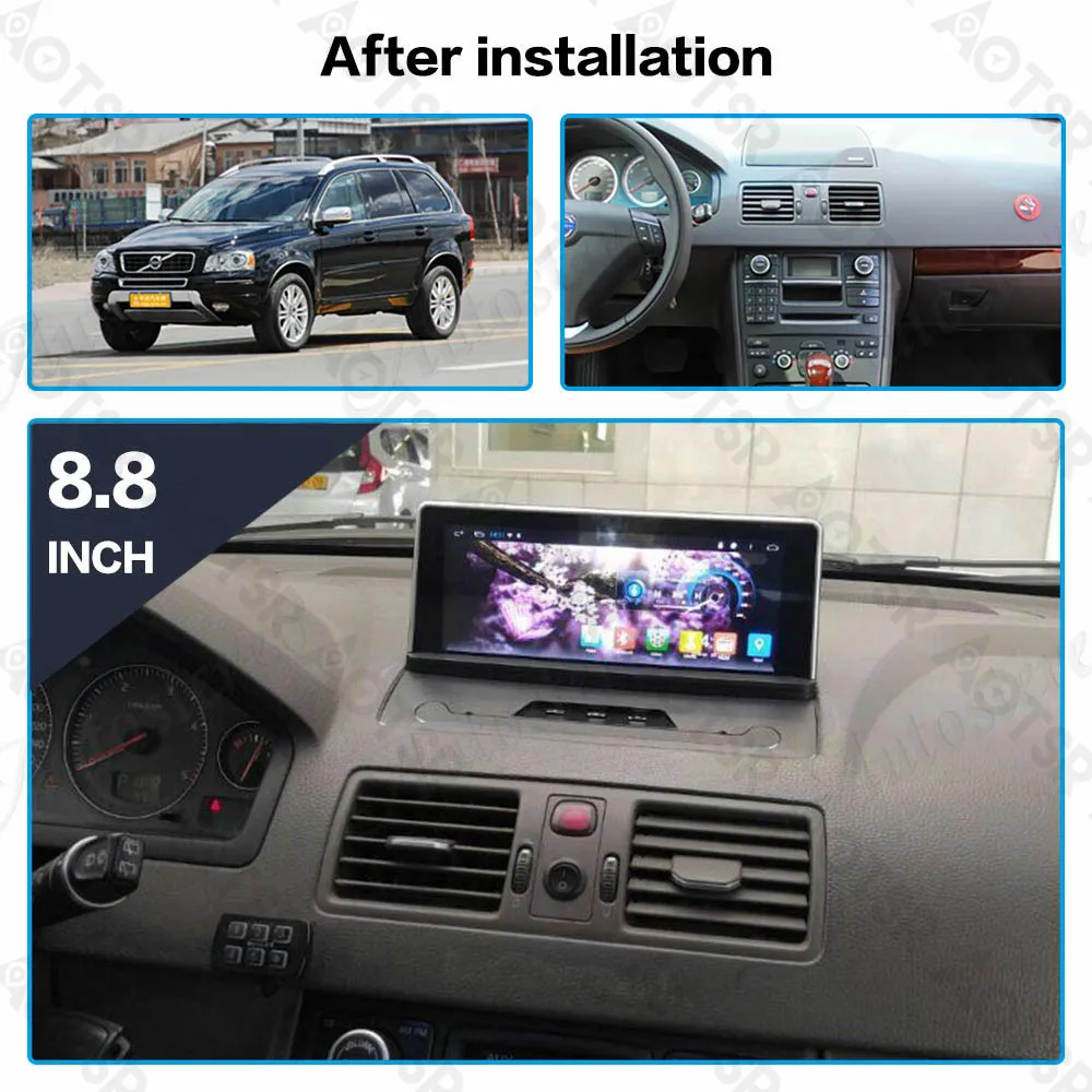 Aotsr 10,2" Android 6,0 Автомобильный без dvd-плеера gps навигация для VOLVO XC90 2007-2013 радио стерео блок мультимедийный плеер Bluetooth