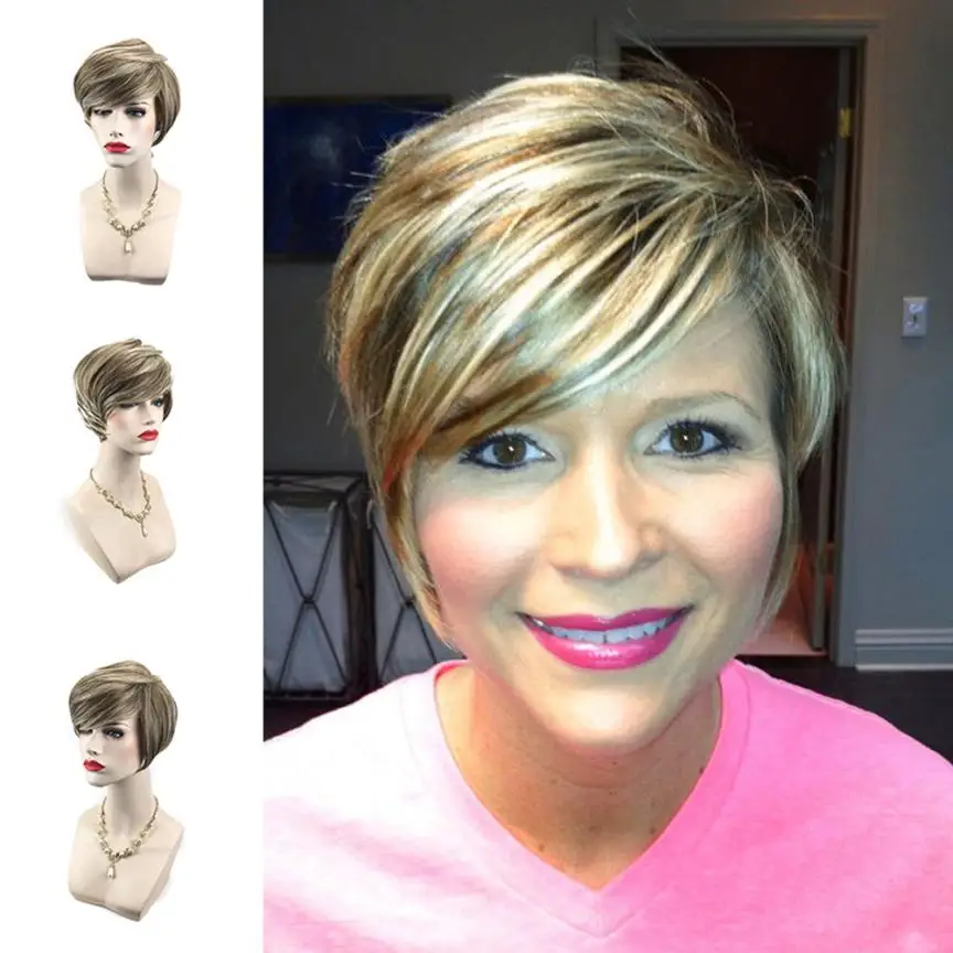 Dlya Zhenshin Korotkie Svetlo Zheltyj Speredi Vyushiesya Pricheska Sinteticheskie Volosy Iskusstvennye Pariki Dlya Korichnevyj Drop Shippinng Oc20 Hairstyles For Hair Wig Wigwig Synthetic Curly Aliekspress