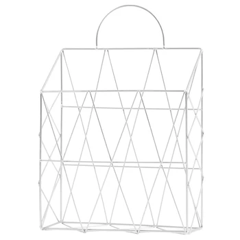 

Retro Wall-Mounted Rack Rectangle Mesh Iron Shelf Industrial Style Shelf Office Sundries Organizer Home Decor